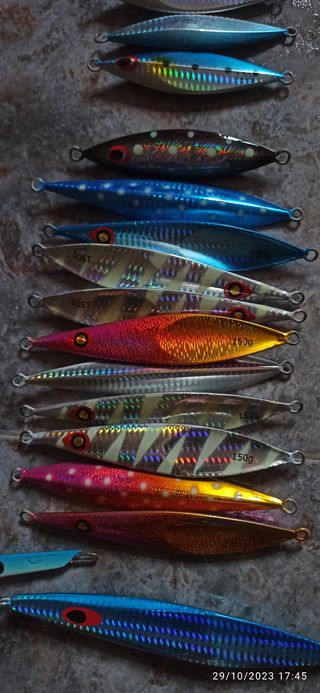 Lote señuelos de pesca de metal
