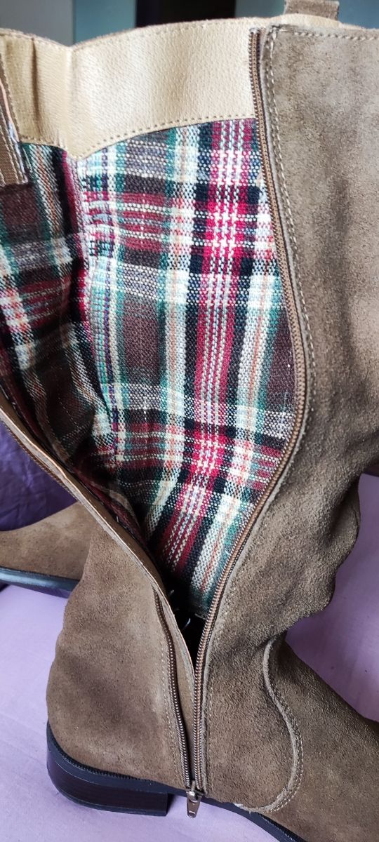 Botas altas de ante marrón N 38