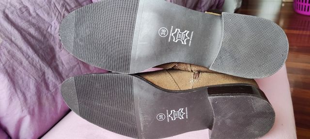 Botas altas de ante marrón N 38