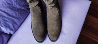 Botas altas de ante marrón N 38