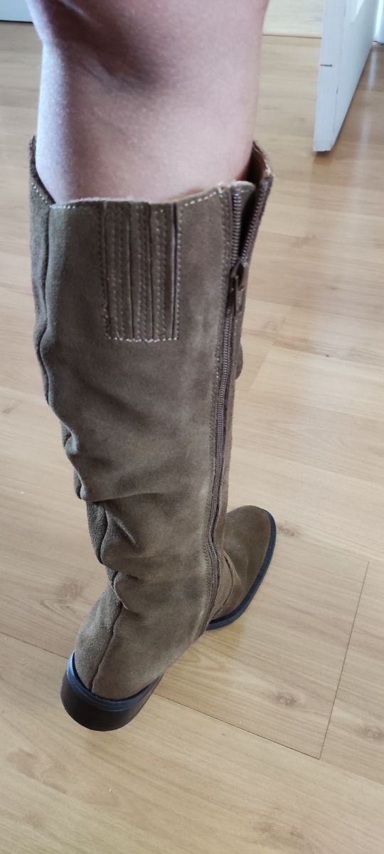 Botas altas de ante marrón N 38