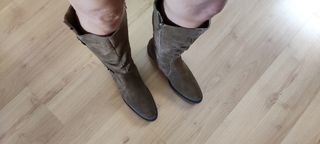 Botas altas de ante marrón N 38