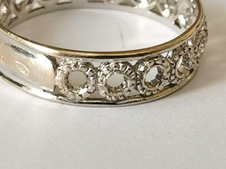 Anillo de oro macizo 18k - oro blanco 