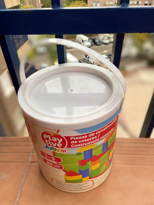 cubo piezas construcción madera