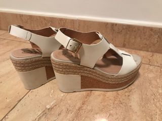 Sandalias vestir altas blancas