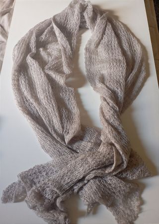 Sciarpa morbida unisex pura lana beige