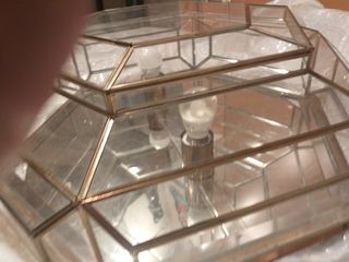 lampara de techo hexagonal cristal