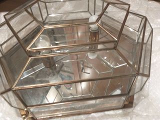 lampara de techo hexagonal cristal