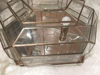 lampara de techo hexagonal cristal