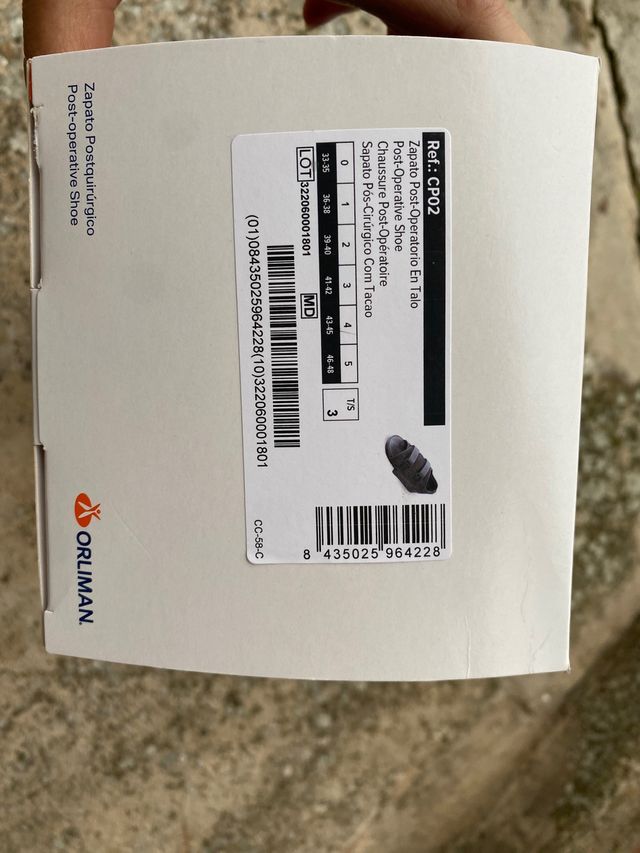 Zapato Ortopedico Post Operatorio En Talo 