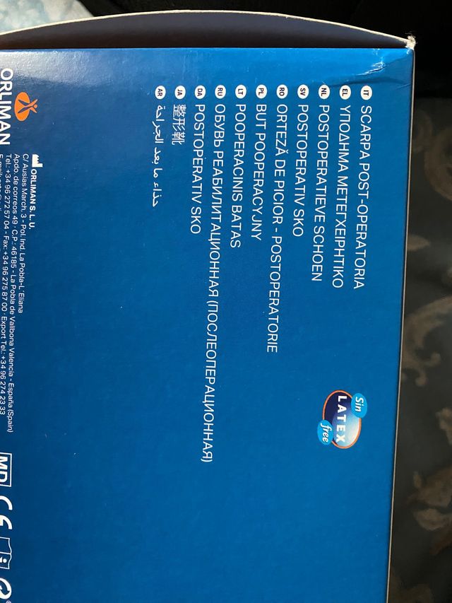 Zapato Ortopedico Post Operatorio En Talo 