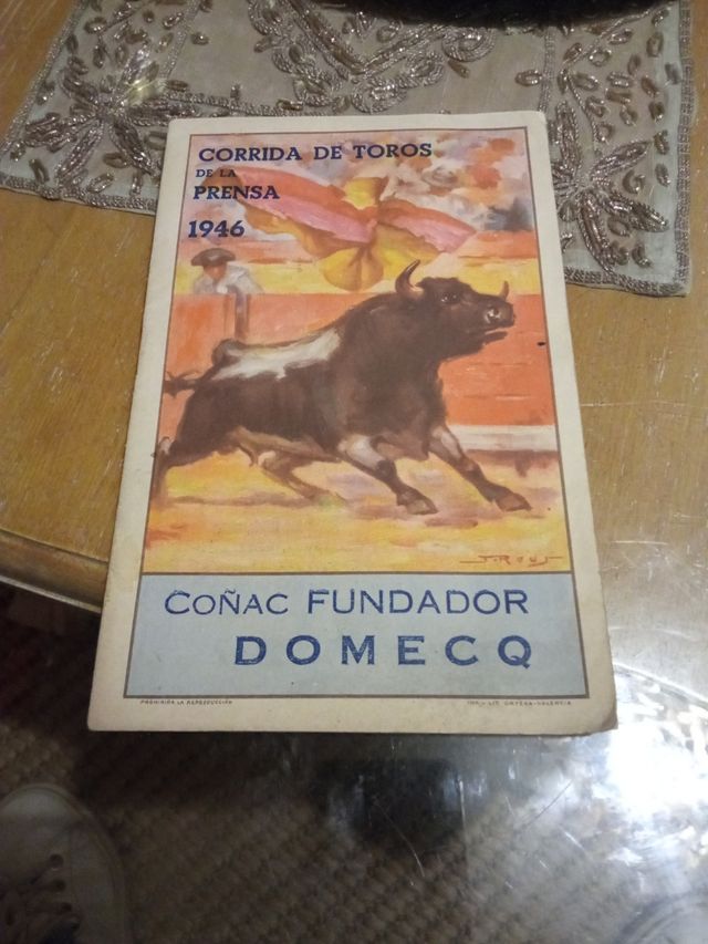 Folleto taurino antiguo