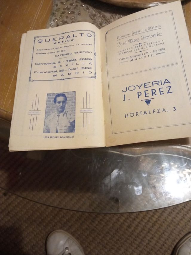 Folleto taurino antiguo