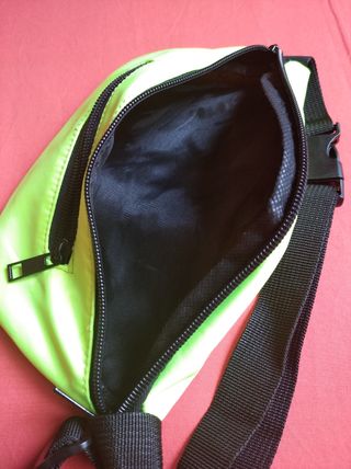 RIÑONERA UNISEX DEPORTE VERDE FLUOR 2 CREMALLERAS