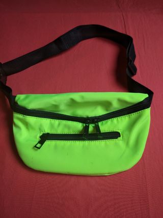 RIÑONERA UNISEX DEPORTE VERDE FLUOR 2 CREMALLERAS