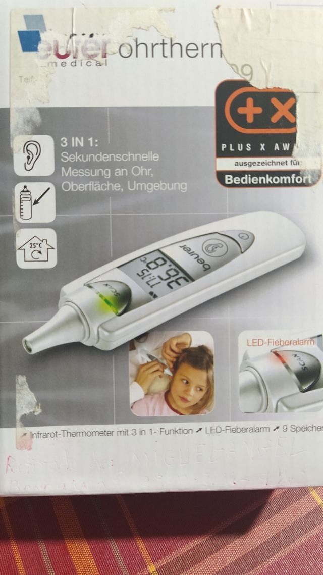 Termómetro oído 3 en 1 Beurer.