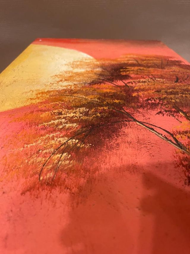 Quadro paesaggio africano dipinto, tela