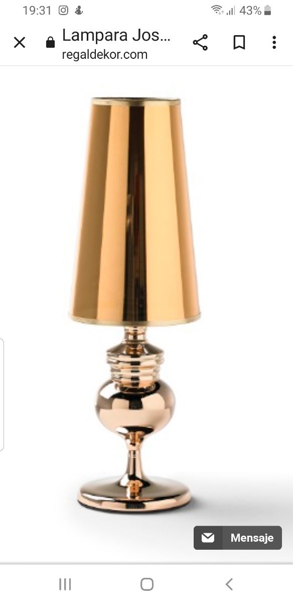 Lámpara sobremesa y de pie. 