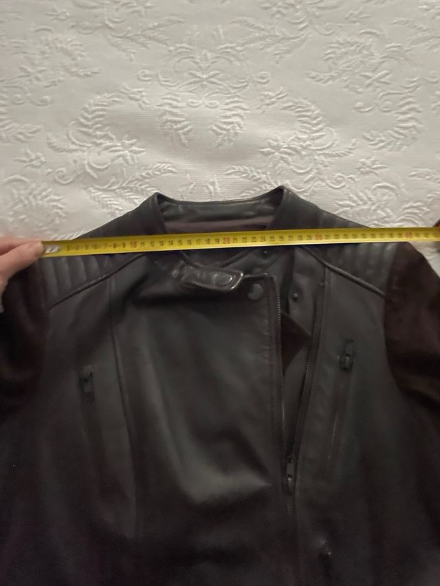 cazadora perfecto piel, marrón chocolate