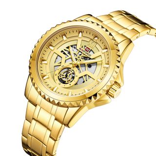 Reloj hombre moviento japon de cuarzo color oro