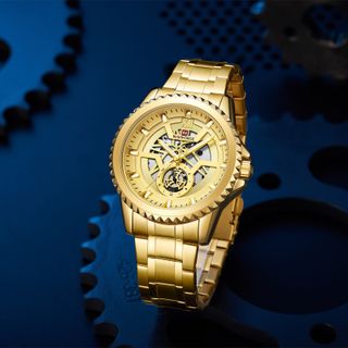 Reloj hombre moviento japon de cuarzo color oro