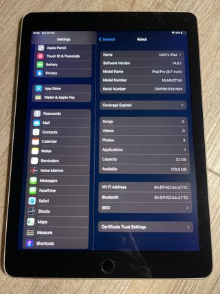 Apple Ipad Pro 9,7" 32gb dark silver