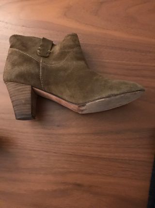 Botines de ante/tipo Cowboy/piel 