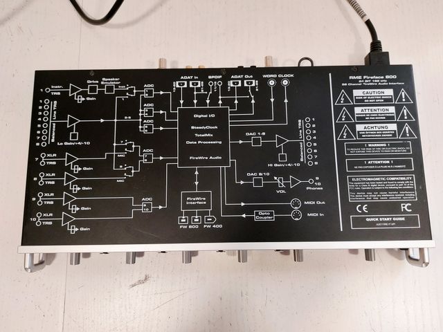 Interface de audio DAW RME FireFace 800