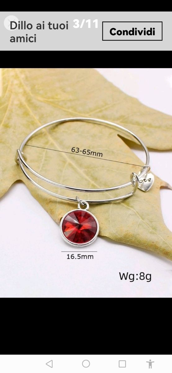 Braccialetto portafortuna Gennaio