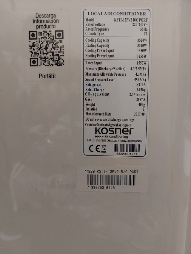 Aire portátil Kosner