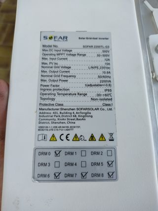 Inversor sofar 2200