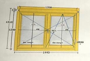 Ventana de madera, cristal CLIMALIT, persiana ALU