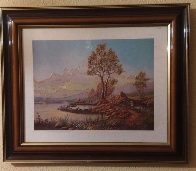 Cuadro paisaje relieve