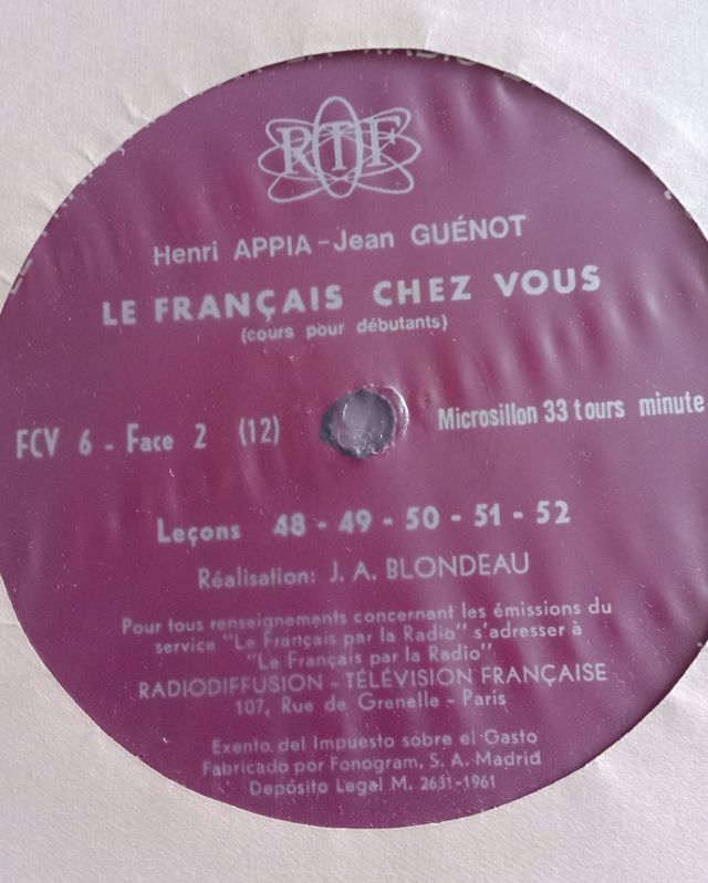 Curso de frances de 1965