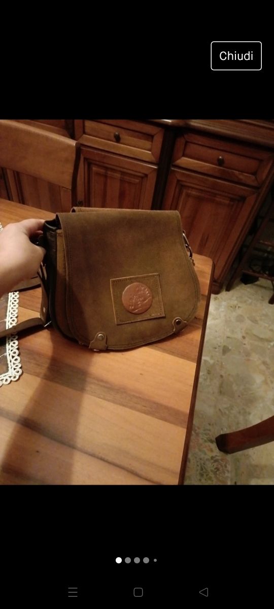 Borsa in vera pelle e cuoio