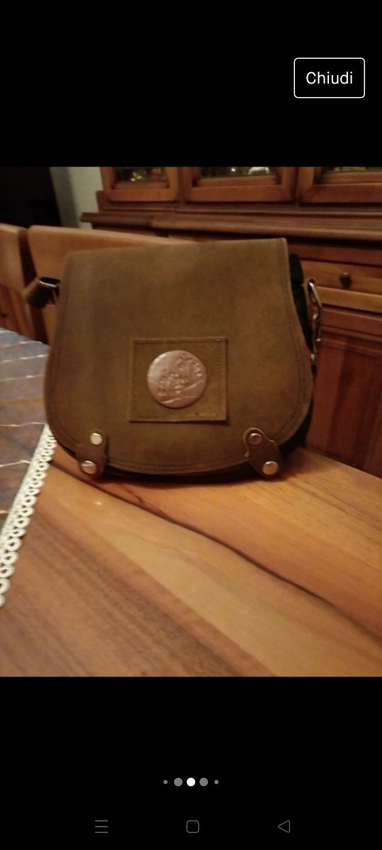Borsa in vera pelle e cuoio