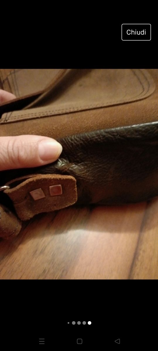 Borsa in vera pelle e cuoio