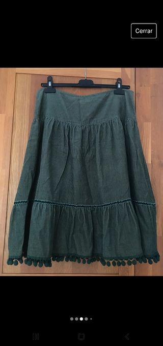 Falda de micro pana talla 38 Zara TRF