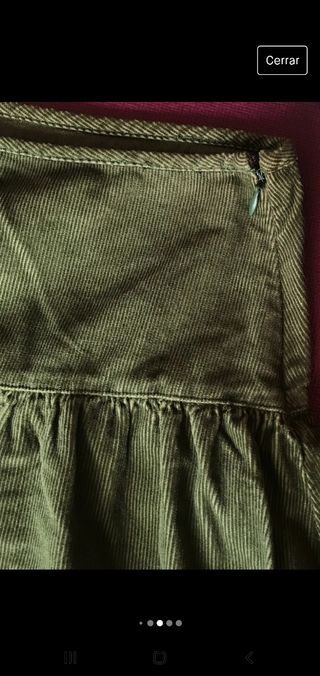 Falda de micro pana talla 38 Zara TRF