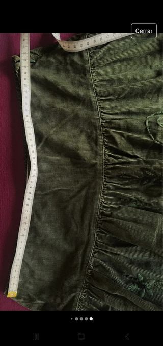 Falda de micro pana talla 38 Zara TRF