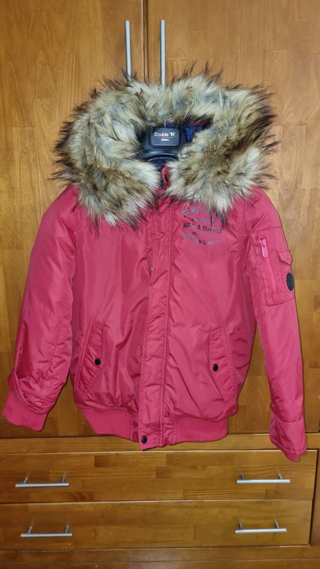 Chaqueta Pepe Jeans granate para niños 10, 12 años