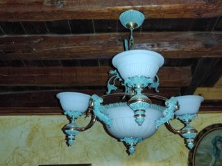 Lámpara de techo en bronce. Oportunidad