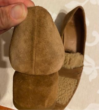 Zapato  mocasin color camel piel vuelta