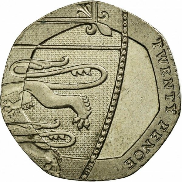 Moneda 10 yen + moneda 20 pences