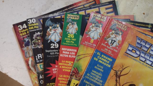 Revistas Warhammer White Dwarf antiguas