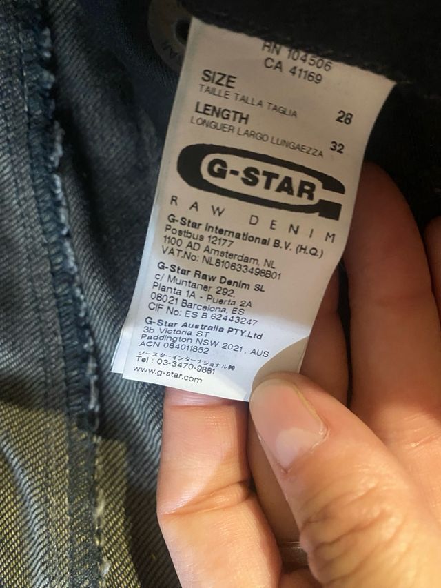 pantalon y camiseta G-Star