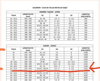 Botas de Esquí niño - Talla pie 33/34 (Suela 257)