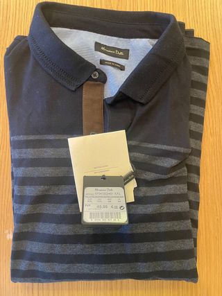Polo rayas azul Massimo Dutti