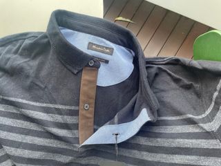Polo rayas azul Massimo Dutti