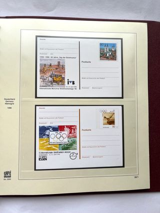 Álbum Tarjetas Postales Alemania 1985/2001 Nuevas
